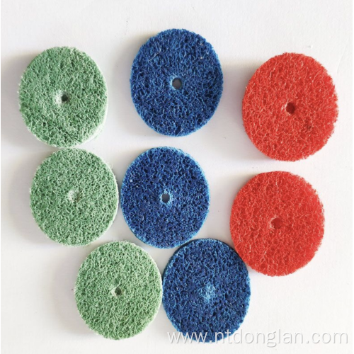 Non-woven polishing wheel Enter Hole Felt Glass Polishing Pad With Hook And Loop Backed